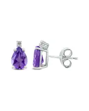 Gem Spark 14K 2.16 ct. tw. Diamond Amethyst Studs
