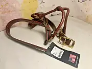 Walsh British Halter 5147 Regular Horse Chestnut White Thread NEW With Tags