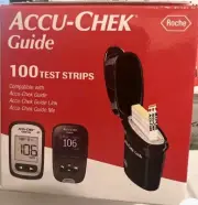 100 Accu-check Guide Test Strips Exp 4-4-2025 NEW