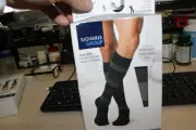 Sigvaris Men’s Microfiber Shades Knee High Navy Argyle Compression Socks 183C A
