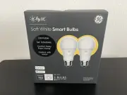2 Pack C by GE A19 Smart LED Light Bulbs Soft White Works with Alexa Bluetooth