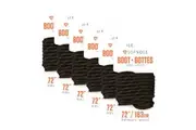 6PK Sof Sole 72in Waxed Outdoor Work/Casual Boots Laces Replacement Black/Tan