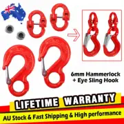 Qty2 (6mm Hammerlock+ Eye Sling Hook) Caravan Trailer Chain Connecting Extend AU