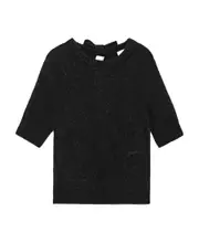 Ganni Open Back Brushed Top S,L,M black