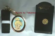 RETIRED DISNEY AUCTIONS TINKER BELL CLOSE UP CAMEO LANYARD & COMPASS PIN SET LE