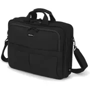 Dicota Eco Top Traveller Carry Bag for 14"-15.6" Laptops - Black Suitable for Business - with Shoulder Strap - A Light Notebook Case with Protective Padding & Smart Storage [D31428]
