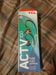 TCL ACTV100 Monza Black In-Ear Earbuds with Mic, ACTV100BK