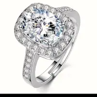 在飛比找Yahoo!奇摩拍賣優惠-4月誕生石鑽石 頂級 高碳鑽石 莫桑石戒指
