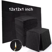 24 Pack Acoustic Panels Soundproof Studio Foam for Walls Sound Absorbing Panels