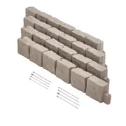 VEVOR Fake Stone Landscape Edging 46.8x3.9 in Lawn Edging Fade-Resistant