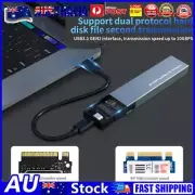 M.2 NVME PCIE SATA M/B Key SSD USB Type C Enclosure (USB-C To USB-A Cable) AU