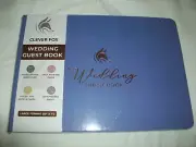 CLEVER FOX WEDDING GUEST BOOK - LARGE FORMAT 10"X7"- NEW WITH TAGS -PURPLE