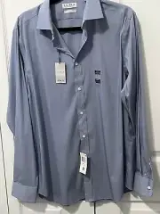 Men’s Shirt LAUREN RALPH LAUREN Blue Dress Stretch Ultraflex 16.6 34/35 New