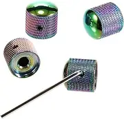 MINAOLULUS 4pcs Colorful Guitar Volume Knobs Precision Replacement Knobs for Electric Guitar Bass Easy Installation Accurate Sound Control Enhance Performance Style
