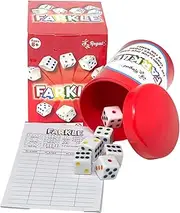 Regal Games - Farkle Dice Game - Fun Family-Friendly Dice Game - Includes Storage Cup with Lid, Six Dice, 25 Scorecards - Ideal for 2-4 Players Ages 12+