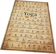JOINPAYA Yoga Posture Wall Art Canvas Replaceable Yoga Sequence Decor for Home Studio Office Beautiful Visual Guide for Poses and Stretches Unframed