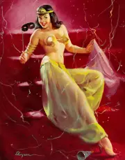 Gil Elvgren "Did You Recognize Me by My Voice" Art Print Reproduction 11"x14"