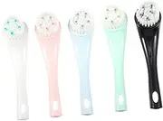 AUTSUPPL 5Pcs Face Scrubbers Soft Manual Cleansing Brushes for Deep Cleaning Gentle Exfoliating Compact for and Travel for Removing Dirt and Makeup