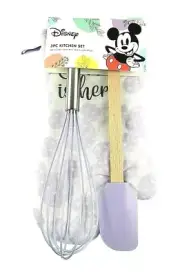 Disney Mickey Mouse 3pc Kitchen Set Oven Mitt Spatula Whisk Spring Is Here