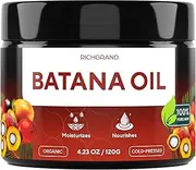 Batana Oil - 100% Raw & Organic Dr Sebi Batana Oil - Cold-Pressed & Pure Unrefined Batana Hair Mask for Women & Men