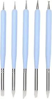 -Ended Nail Dotting Pen Set of 5pcs Silicone Nail Art Pen Brushes Set Nail Brushes for 3D Effect Drawing Dotting Nail Tools