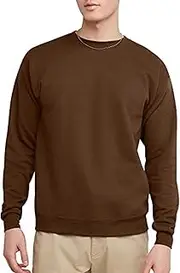 [Hanes] EcoSmart Fleece, Cotton-Blend Pullover, Crewneck Sweatshirt for Men (1 Or 2 Pack), Army Brown - 1 Pack, Medium