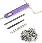 M5 X 2D Thread Repair Kit, Stainless Steel Coiled Wire Helical Screw Thread Insert, 50pcs Helicoil Thread Repair Kit Chainsaw with Installation Tools Drill Bit Fasteners