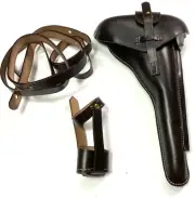WWI WWII GERMAN P08 LUGER NAVY ARTILLERY LUGER HOLSTER & CARRY STRAP