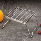 Portable Mini BBQ Grill Rack Adjustable Grill Burn-er Stand Camping