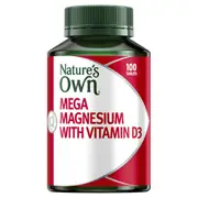 Nature's Own Mega Magnesium With Vitamin D3 100 Tablets