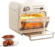 1300W Air Fryer Large Capacity Air Fryer 18 Liters, Free Timer From 1 to 60 Minutes, Adjustable From 0 to 230°C, 360-Degree Light Wave Heating, Oil-Free Cooking, Suitable for Barbecue and Baking