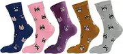 [MWMart] Toe Socks Cotton Crew Five Finger Socks Running Athletic for Men Women 5 Pack