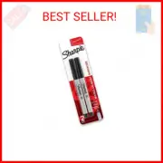 SHARPIE 37161PP Permanent Markers, Ultra Fine Point, Black, 2 Count