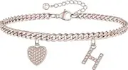 [Generic] Heart Ankle Bracelets for Women Charm Gold Anklets for Link Chain Heart Anklet Bracelets for Women