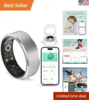 Health & Activity Smart Ring with Heart Rate & Blood Oxygen Monitoring - Silver