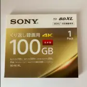 Sony BD-RE XL 100GB Blu-ray 1 Pack Rewritable 2x Speed 12 Hours Recording