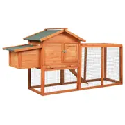 Pawz Rabbit Hutch Chicken Coop Large Wooden House Run Patio Cage Box Outdoor