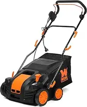WEN DT1516 16-Inch 15-Amp 2-in-1 Electric Dethatcher and Scarifier with Collection Bag, Black