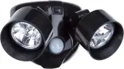 Dual Head Motion Sensor LED Wireless Security Light- Outdoor Porch, Deck, Window
