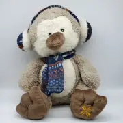 Kellytoy Baby Penguin Rattle Plush NWOT Earmuffs Scarf Super Soft