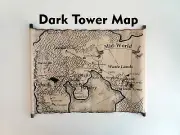 Mid-World Map, The Dark Tower Map Scroll, End-World Map, Handmade Roland's World