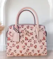 Coach Andrea Satchel Carryall Bag Crossbody Gold Blush Multi