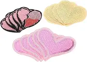 ARTSEWPLY 15pcs Heart Shape Applique Patches for DIY Clothes Bags and Scarves Sequins Iron and Sew Accessories for Personalization and Decoration