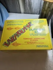vintage earthquake survival kit from 1989 model 1002 from Harvey Enterprises Co.