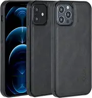 molzar GripBig Series for iPhone 12 and 12 Pro Case, Built-in Metal Plate for Magnetic Mount, Wireless Charging Support, Compatible with iPhone 12/12 Pro, Black/Black