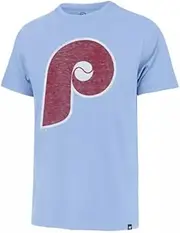 47 MLB Men's Official Distressed Cooperstown Primary Logo Premier Franklin T-Shirt