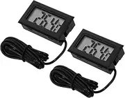 JECOMPRIS 2pcs Digital Thermometers for Fish Tanks Small Indoor Measurement Easy to Read Digital Display Accurate Gauge for Home Use