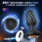 360° Rotation Vibrating Butt Plug Anal Vibrator Prostate Massager Couple Sex Toy