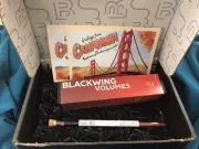 12 + 1 NOS BlackWing 746 Golden Gate Bridge Pencils + Postcards + Cylinder + Box