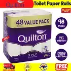 Quilton Toilet Paper Rolls 3Ply Thick Value Pack of 48 Absorbent Soft 180 Sheets